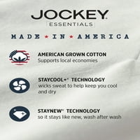 JOCKEY ESSPENTYS® Made in America® majica s kratkim rukavima od pamuka s kratkim rukavima 2-pack, 6812